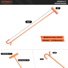 AUTOAlkins 5th-wheel puller hook for versatile load handling.