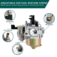AUTOKAY carburetor for 208cc manual models promotes smoother acceleration