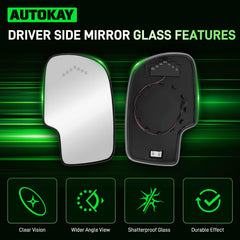 AUTOKAY GMC Sierra Yukon mirror glass replacement for durable performance