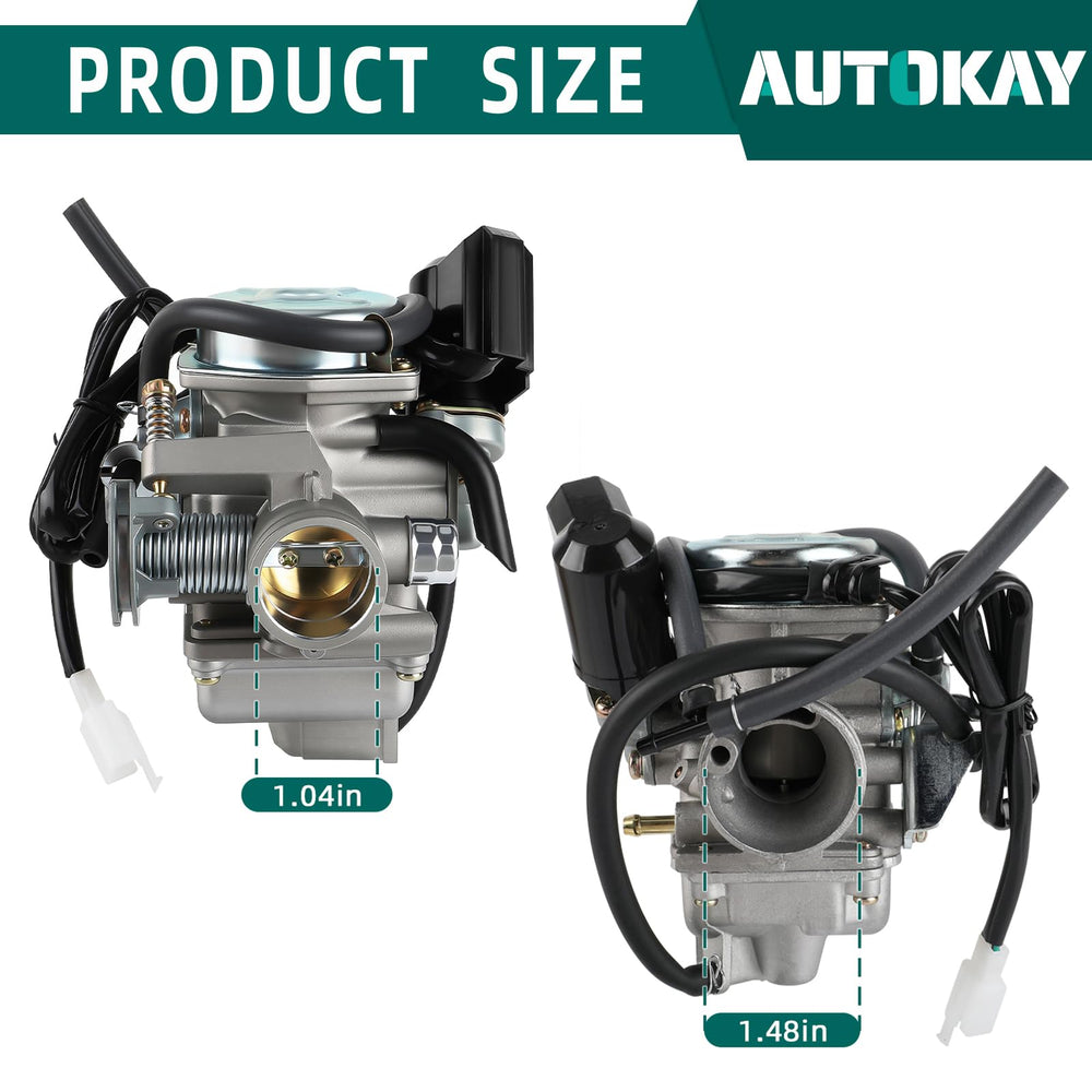 AUTOKAY GY6-150 carburetor 43mm air box outer diameter for compatibility