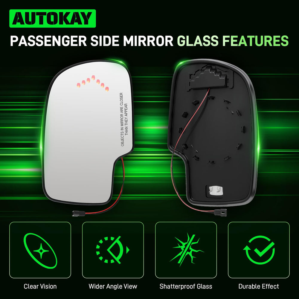 AUTOKAY heated mirror connectors illustrate 2-pin and 4-pin options for versatile installation.