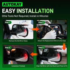AUTOKAY perfect-fitment right mirror angle ensures confident roadside visibility.