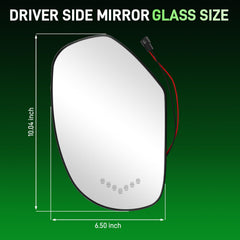 AUTOKAY wide clear visibility mirror surface supports confident lane changes.
