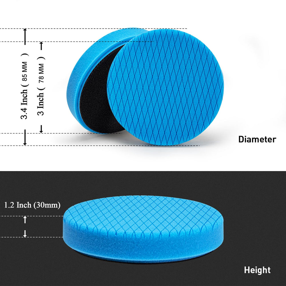 Autolock back 78mm sponge pad compatible with most backing plates for smooth polishing.