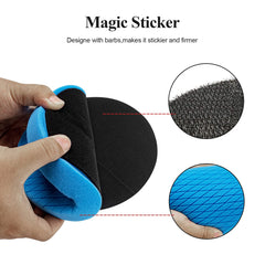 Autolock polishing setup with buffer shows easy pad changes.