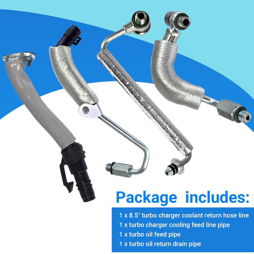 Automkt turbo oil return drain pipe shown on Cruze Limited 2016.