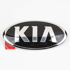 AutomotiveApple Kia emblem on car grille close-up highlights OEM compatibility.