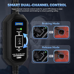 AUTOOL EPB tool control panel demonstrates easy forward and reverse operation.