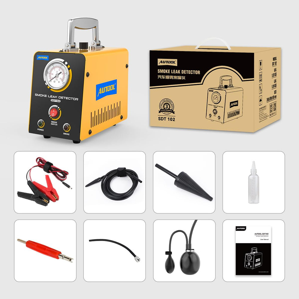 AUTOOL packaging and accessories organized for convenient setup