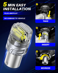 AutoOne 1156 LED bulb ideal for backup, reverse, DRL and tail light.