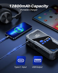 AUTOONE 6000A USB-C charging ports enable device recharge on the go.