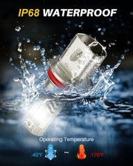 AUTOONE 6000K pure white light for clear, natural nighttime visibility.