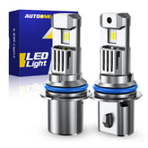AutoOne 9007/HB5 LED bulb front view with plug-and-play fit for easy upgrade.