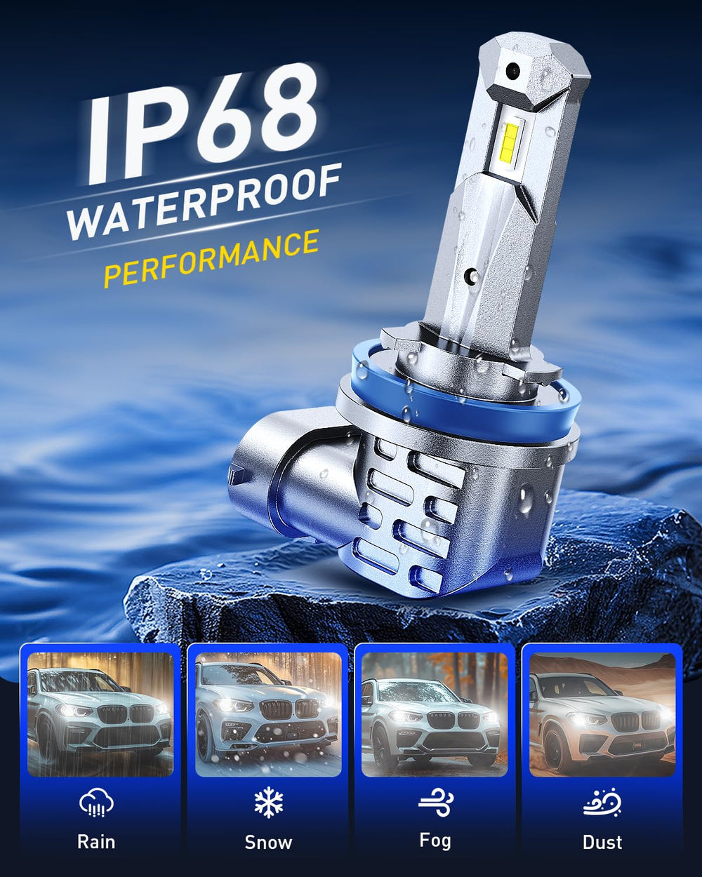 AUTOONE built-in intelligent IC supports broad vehicle compatibility with minimal flicker.
