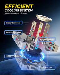 AUTOONE D5S D5R bulbs offer a 50000-hour lifespan for long-term durability