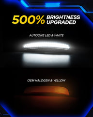 AUTOONE front marker lights installed on a Charger for seamless fit