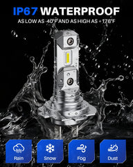 AUTOONE H7 LED bulb improves fog-light visibility and distance.
