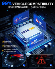 AUTOONE H7LL minimal risk of warning errors on most vehicles