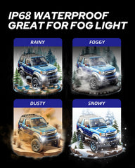 AUTOONE H8/H11/H16 LED bulbs 6000K daylight tone for night driving