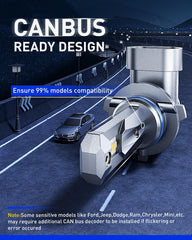 AUTOONE low-heat aluminum body maintains steady output for longer bulb life.