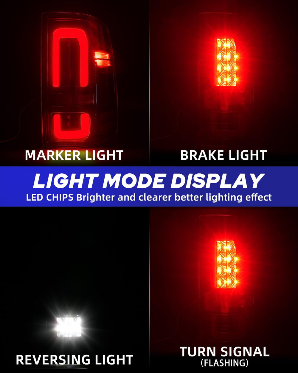 AUTOONE Ram tail light assembly includes bulbs for instant replacement