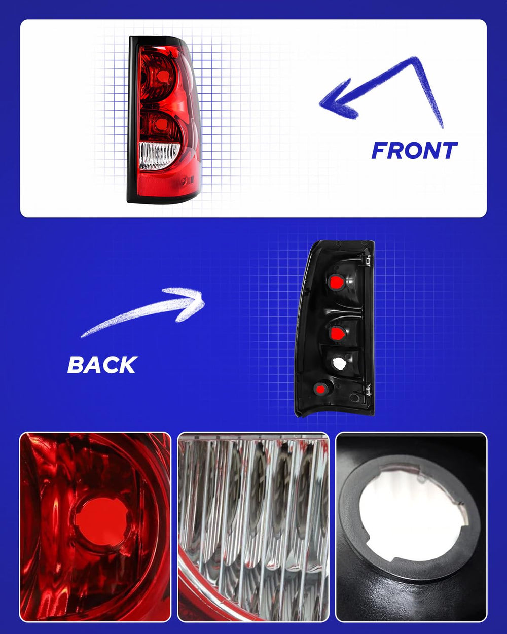 AUTOONE tail light with IP67 weatherproof seal