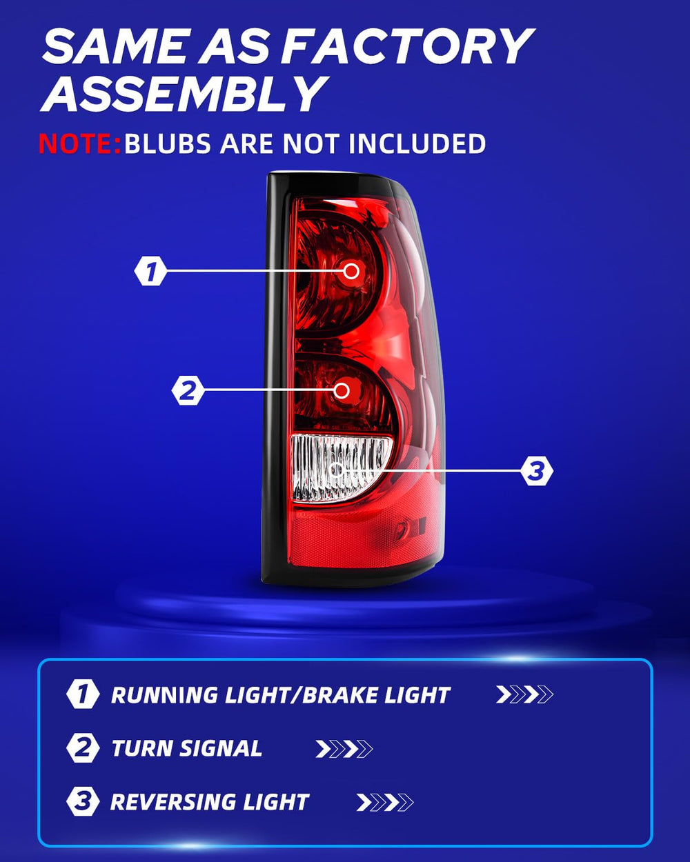 AUTOONE tail light with OE-design matching GM parts