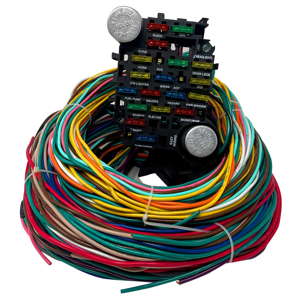 Auto Parts Prodigy harness connects dash components and fuse box neatly