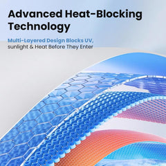 Autopect Sierra sunshade installs in seconds and stores in the glovebox.