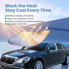 Autopect sun shade with mirror cut-out for Explorer ensures edge-to-edge protection