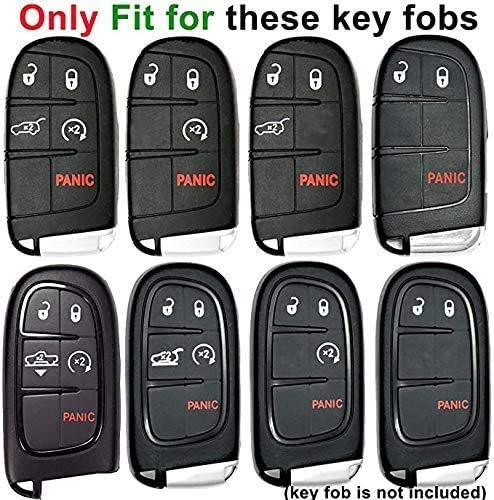 Autophone Jeep key fob cover in red, back view showing slim profile.