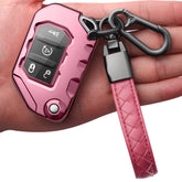 Autophone jeep key fob cover pink with soft TPU protection for daily durability.