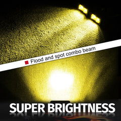 Auto Power Plus amber LED pods with thermal management for extended life.