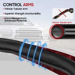 Autoptzxd upper control arm ball joint with smooth rotation