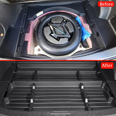 AutoQi Rav4 trunk storage solution during camping gear loading