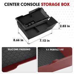Autorder center console anti-slip rubber liner prevents items from sliding.