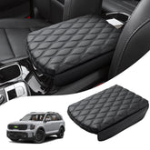 AutOrder center console cover for Telluride—front view highlights precise fit and Napa leather softness.