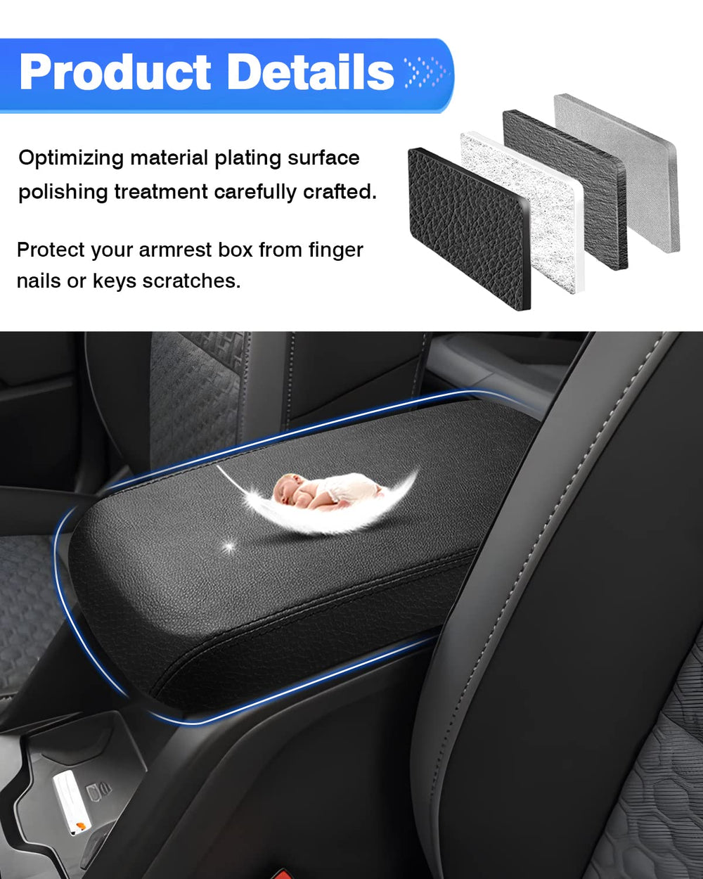 Waterproof, easy-clean Autorder console cover keeps the interior fresh