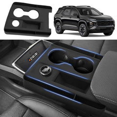 Autorder center console organizer for Equinox keeps small items neatly organized.