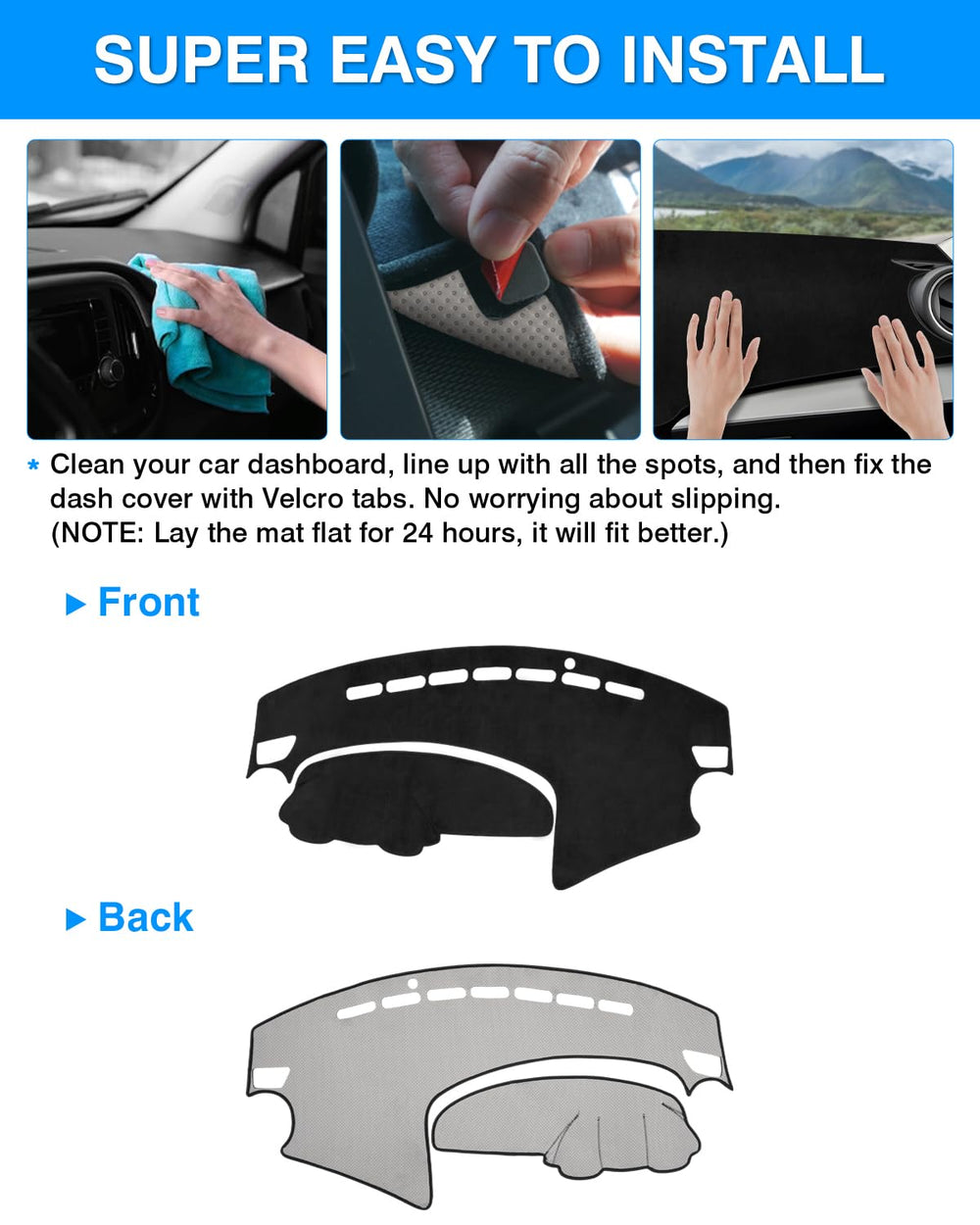Autorder dash cover easy install no adhesives for Mazda3 2010-2013