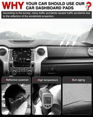 Autorder dash mat for Tundra non-slip back keeps mat in place.
