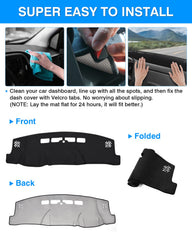 Autorder dashboard cover easy install—no adhesive required for a snug fit.