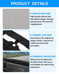Autorder dashboard cover demonstrates heat-absorption to help keep the dash comfortable.