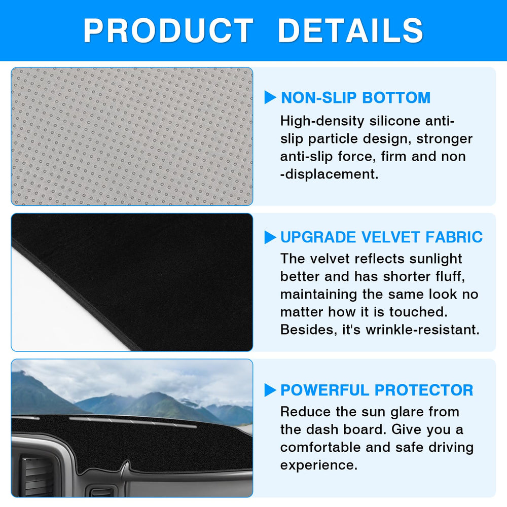 Autorder dashboard cover back with nonslip dots prevents shifting