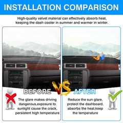 Autorder dashboard cover nonslip back with silicone dots prevents shifting during driving.