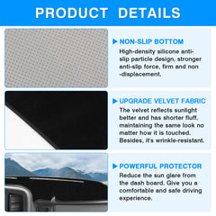 Autorder dashboard cover back with nonslip dots prevents shifting