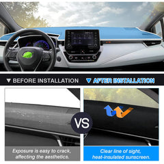 Autorder dash cover with sensor cutouts protects the dashboard while staying stable.