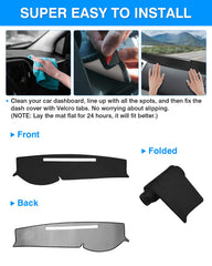 Autorder dash cover installs without adhesives for quick, tool-free setup.
