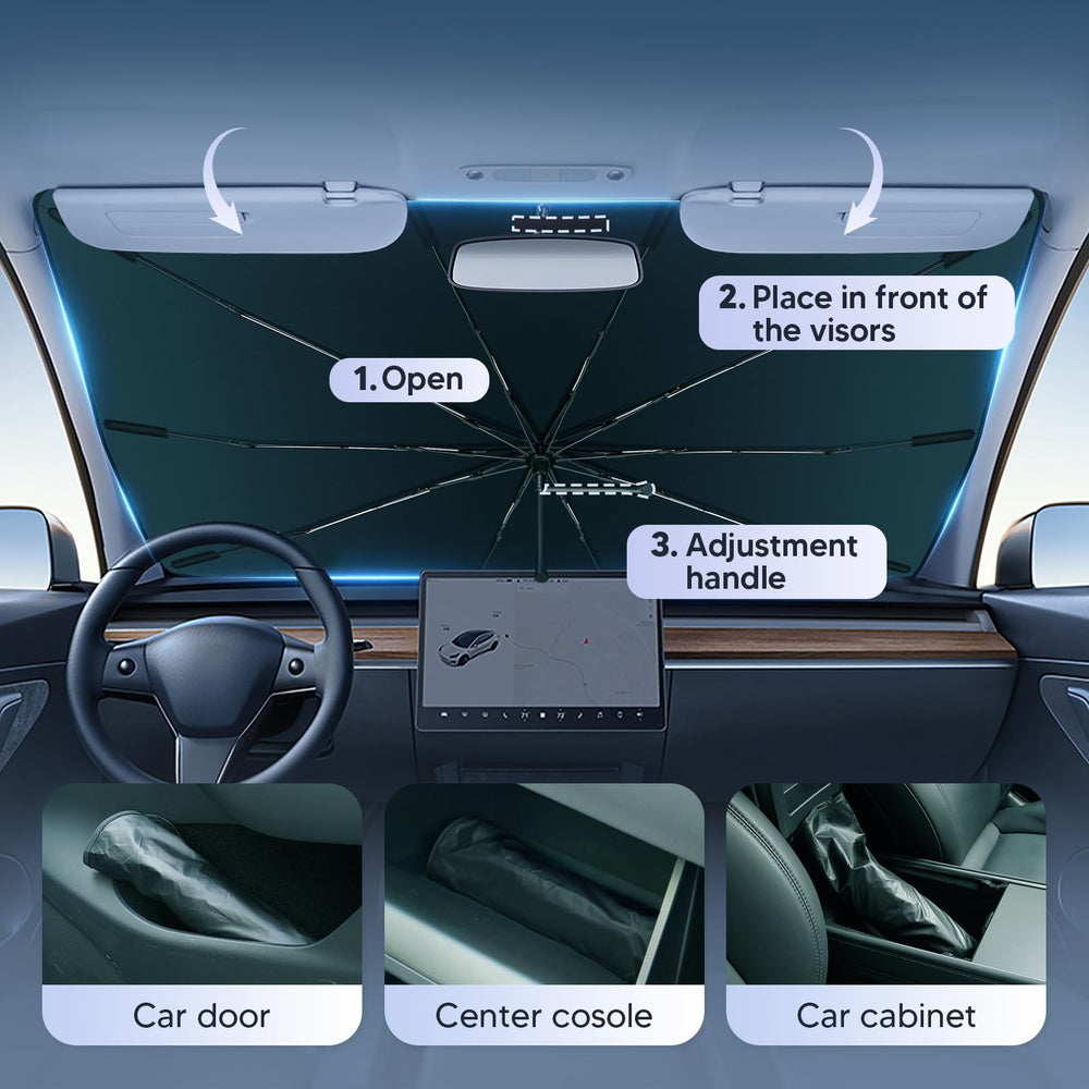 Autorder quick-access shade for on-the-go protection