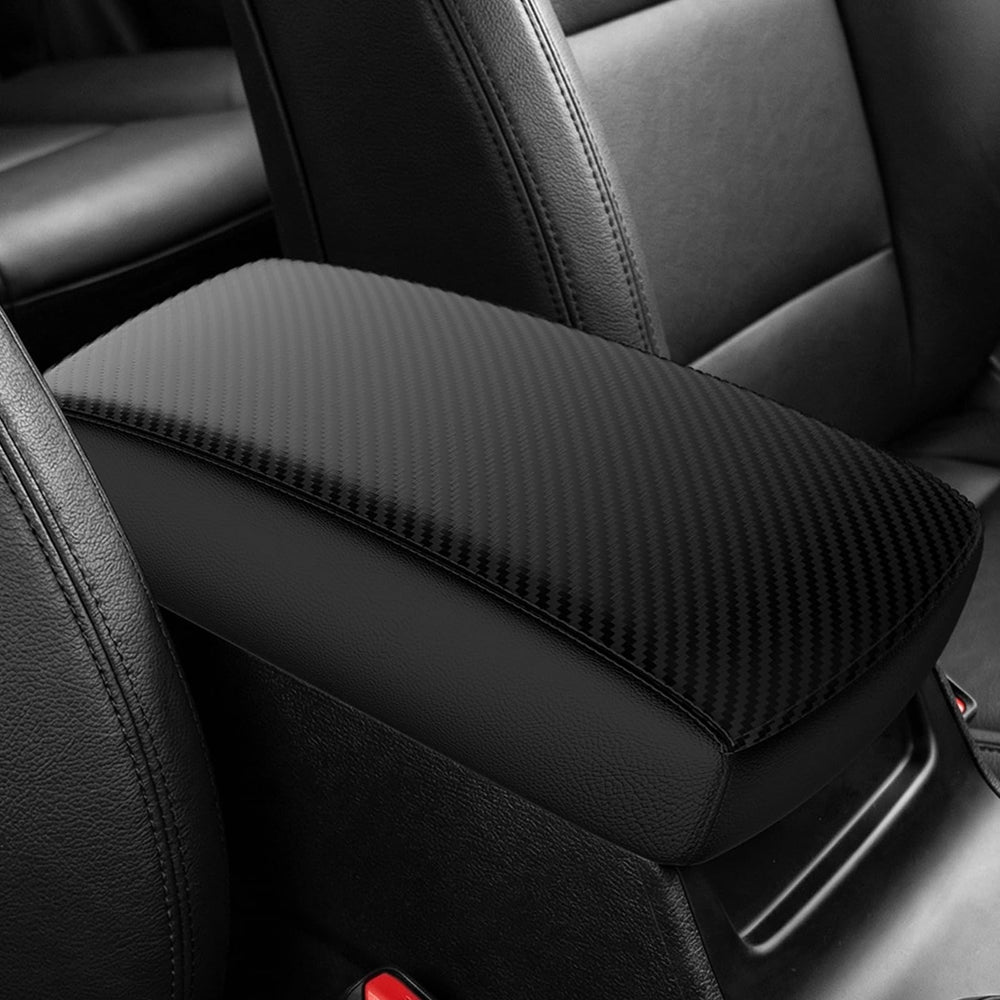 Autorder Sentra center console cover with carbon fiber texture protecting the armrest